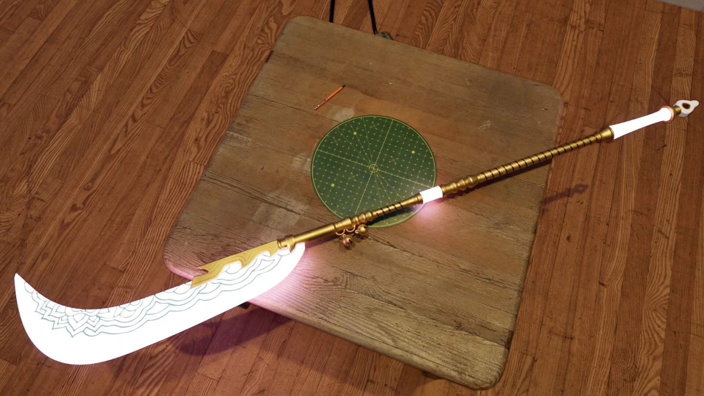 K-Pop Demon Hunters Style Glaive – Mira Inspired Cosplay Weapon