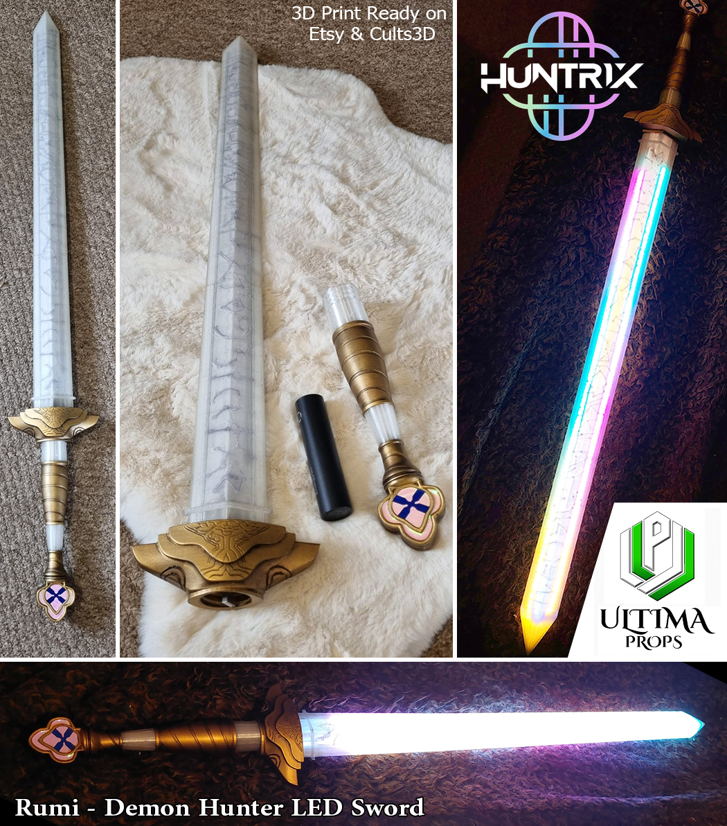 Rumi Sword STL Files – K-Pop Demon Hunters LED Blade (Digital Download)